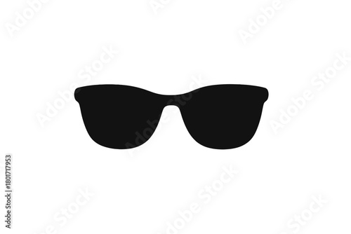 Black sunglasses lenses silhouette icon isolated on white background