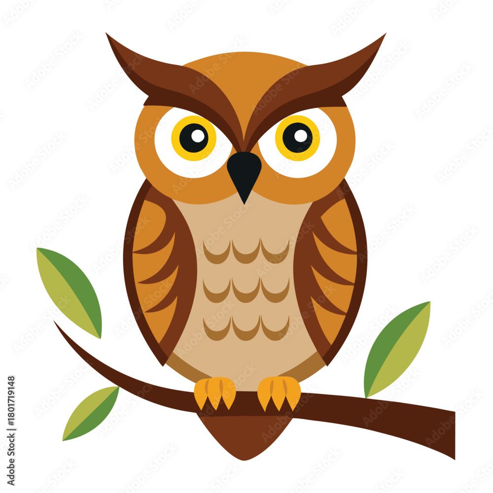 Obraz premium owl sitting on a branch