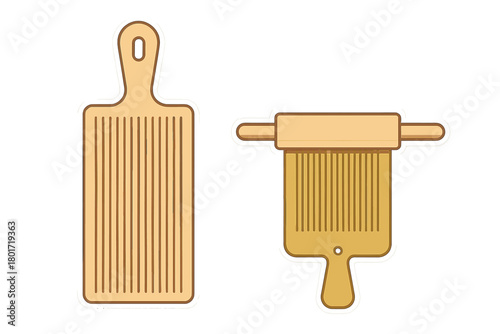 Wooden Gnocchi Board and Pasta Cutter Tools for Homemade Noodles