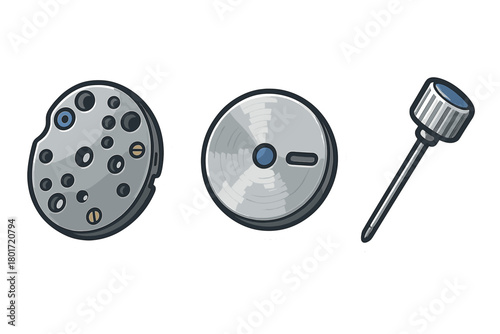 Mechanical watch movement parts including rotor and winding stem