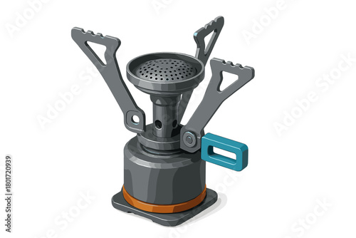 Compact lightweight portable gas stove for outdoor cooking and backpacking adventures