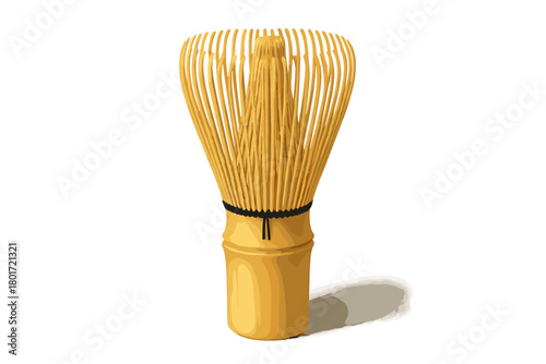 Bamboo whisk for preparing fine green tea powder