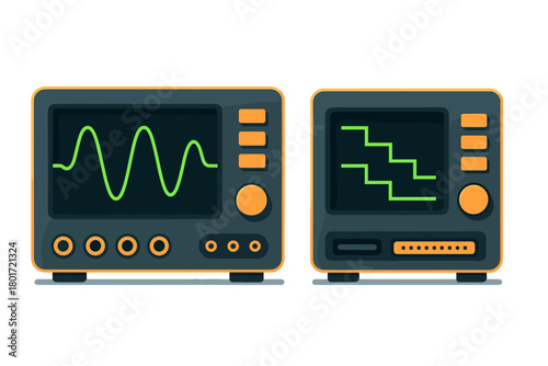 Medical patient monitoring devices displaying vital signs waveforms
