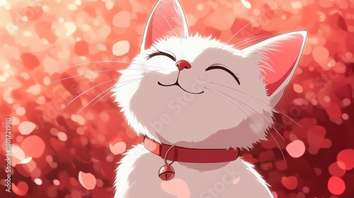 Smiling anime cat