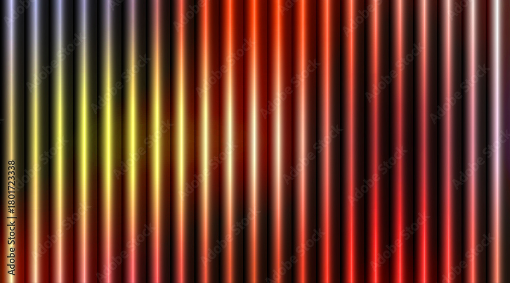 Fototapeta premium Abstract background with colorful vertical lines creating a vibrant and dynamic visual effect with light