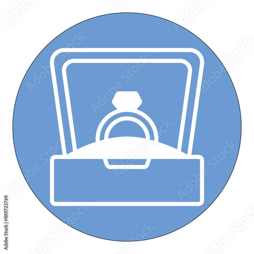 Ring box Vector Icon which can easily modify or edit