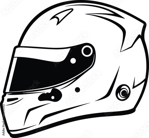 Black and white racing helmet graphic sport safety, helmet, racing, sport, safety, protection, speed, competition, vehicle, driver, motorcycle, car, karting, motorsport, equipment, gear, headwear, bla