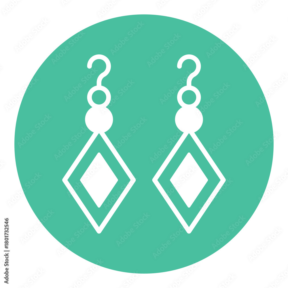 Fototapeta premium Earrings Vector Icon which can easily modify or edit