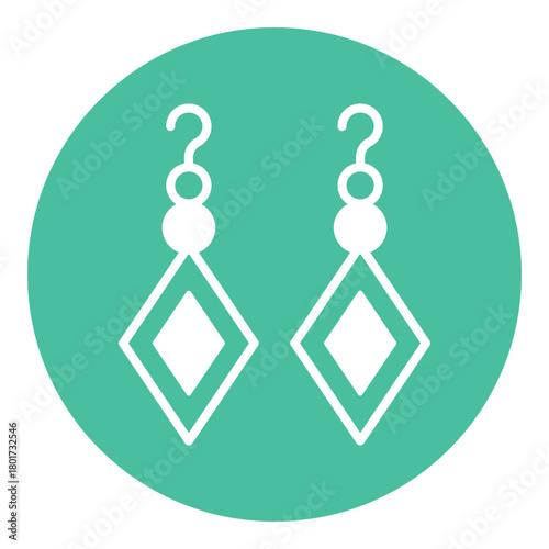Earrings Vector Icon which can easily modify or edit