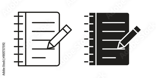 Clipboard icon line and filled style suitable for web and mobile application