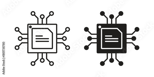 Computer science icon line and filled style suitable for web and mobile application