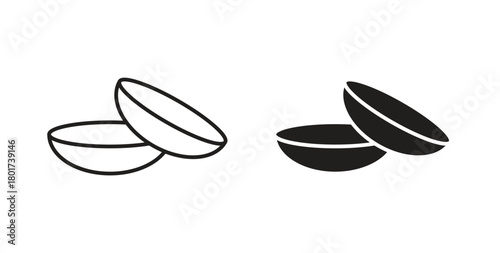 contact lenses icon line and filled style suitable for web and mobile application