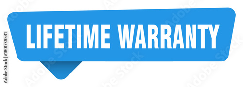 lifetime warranty sticker. lifetime warranty blue sign isolated on transpatent background