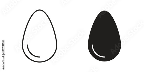 Egg icon line and filled style suitable for web and mobile application