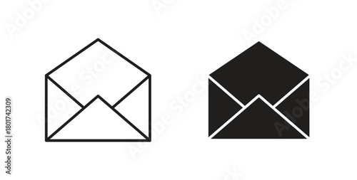 Envelope icon line and filled style suitable for web and mobile application