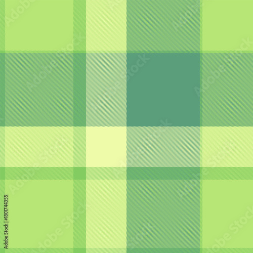 Fresh green plaid pattern. Textile design evoking nature, spring, and renewal. Use for backgrounds, fabrics, or creative projects needing a calm, organic feel.
