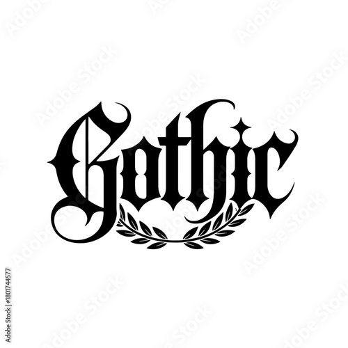 Elegant gothic lettering design showcasing the word Gothic, perfect for artistic and creative projects