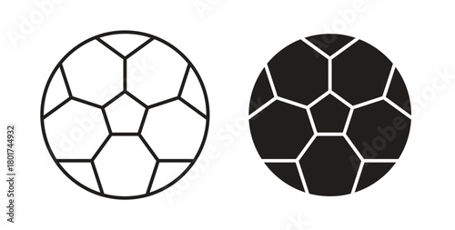 Football icon line and filled style suitable for web and mobile application