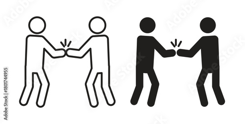 Friends icon line and filled style suitable for web and mobile application