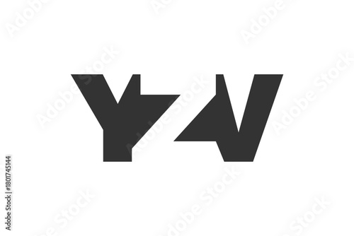 YZV logo design. Initial letter Y Z V bold font style for tech startups, consulting, corporate branding. Creative company name, headlines typography identity, trendy logotype.