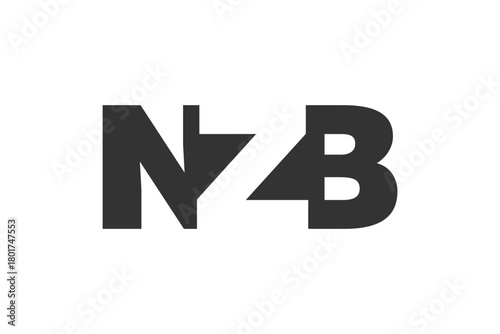 NZB logo design. Initial letter N Z B bold font style for tech startups, consulting, corporate branding. Creative company name, headlines typography identity, trendy logotype.