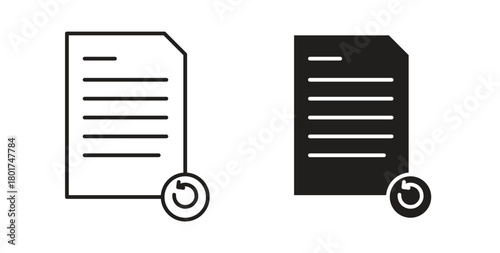 History icon line and filled style suitable for web and mobile application