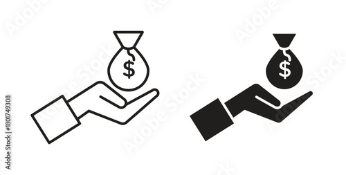 Investment icon line and filled style suitable for web and mobile application