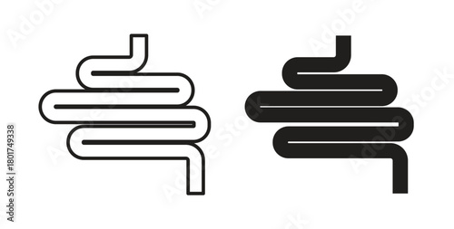 Intestines icon line and filled style suitable for web and mobile application