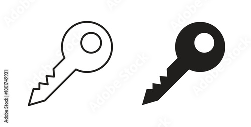 key icon line and filled style suitable for web and mobile application