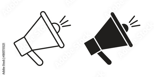 Loud Speaker icon line and filled style suitable for web and mobile application