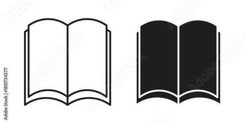open book icon line and filled style suitable for web and mobile application