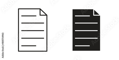papers icon line and filled style suitable for web and mobile application