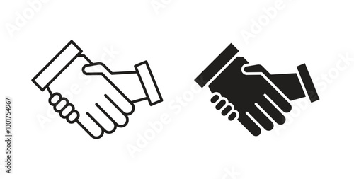 Partnership icon line and filled style suitable for web and mobile application