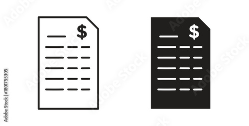 Payroll icon line and filled style suitable for web and mobile application