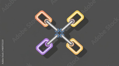 Interlocked Chains A Symbol of Unity and Connection for Diverse Concepts