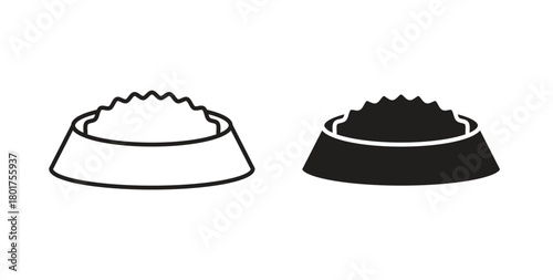 Pet food icon line and filled style suitable for web and mobile application