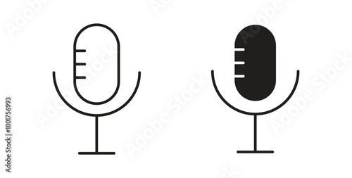 Podcast icon line and filled style suitable for web and mobile application