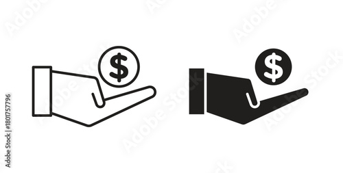 Profit icon line and filled style suitable for web and mobile application