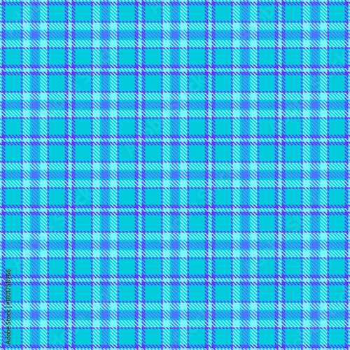 Seamless plaid pattern in cool tones. Great for backgrounds, textiles, or design projects needing a classic, yet modern, touch. Versatile and vibrant.
