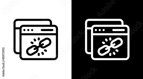 Browser Link With Icon Set Design