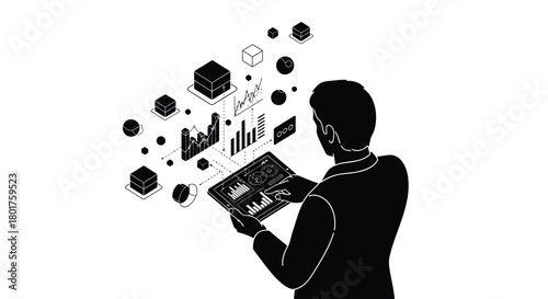 Vibrant abstract geometric composition with bold lines and shapes in a full spectrum of cmyk and rgb colors ideal for modern graphic design projects