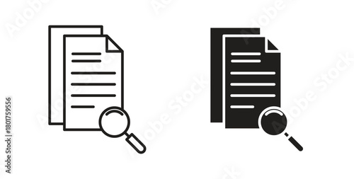 Research icon line and filled style suitable for web and mobile application