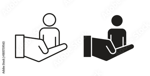 Retention icon line and filled style suitable for web and mobile application