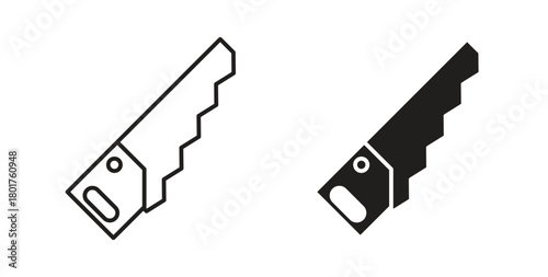 Saw icon line and filled style suitable for web and mobile application