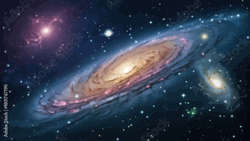 A Galaxy in the Cosmic Universe with Numerous Bright Stars