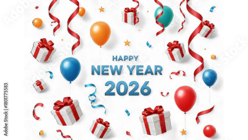 happy birthday card with balloons