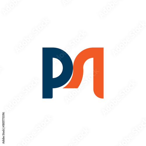 initial letter PM monogram logo unique