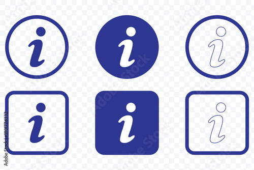 Info icons set. eps 10