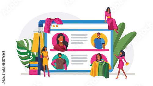 Modern online shopping website interface design featuring product listings shopping cart user profile and navigation elements ideal for e commerce platforms and digital marketing