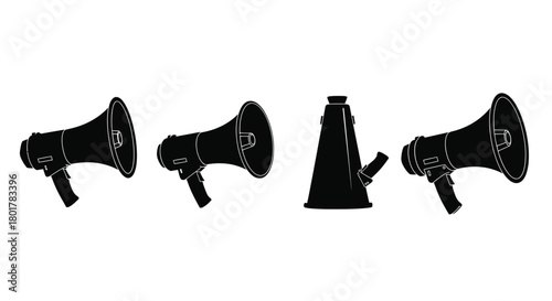 Collection of megaphone, a symbol of protest